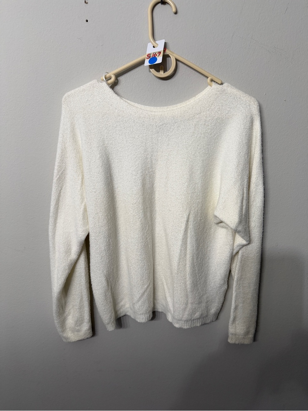 Women’s Rachel Zoe Ivory Button Back Dolman Sweater Size Medium